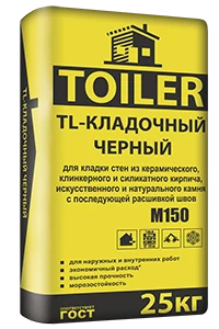 TOILER TL кладочно цементно песчаная смесь черный 25 кг (54)