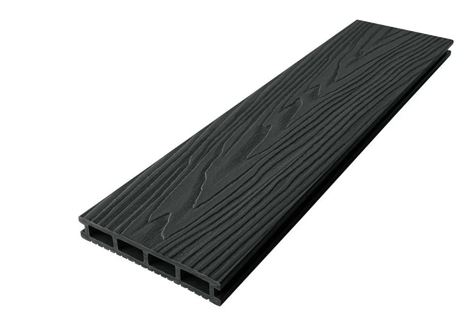 Террасная доска T-DECKS PREMIUM 3D (optima) 4м (0,6м2) (Графит, Classic+Solo, Брашинг двусторонний)