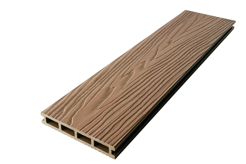 Террасная доска T-DECKS PREMIUM 3D (optima) 3м (0,45м2) (Орех, Classic+Solo, Брашинг двусторонний)